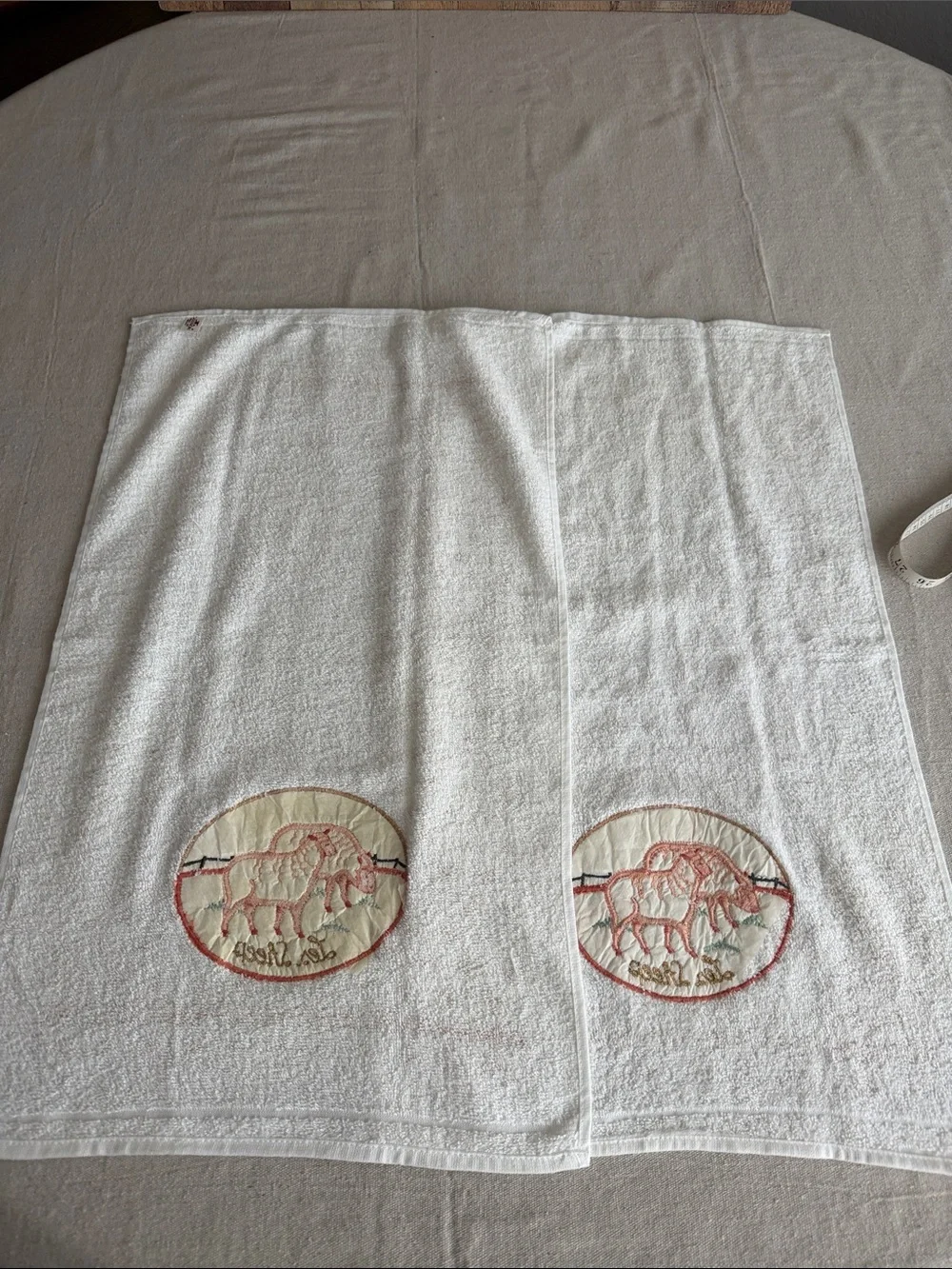 VTG NOS Cannon “Les Sheep” Set of 2 Kitchen/Bath Hand Towels